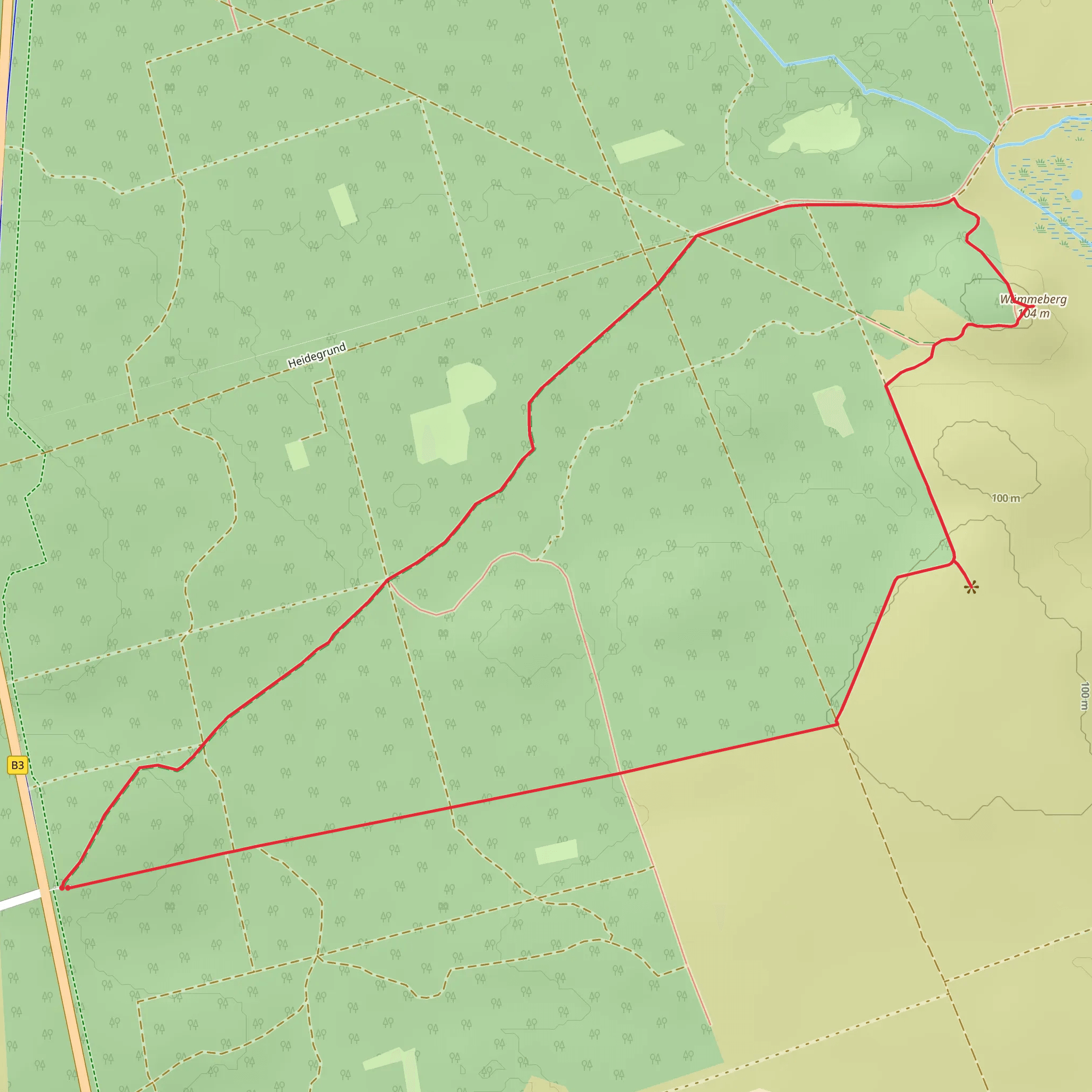 Wümmeberg via Lila Kroenung Wanderweg mobile static map