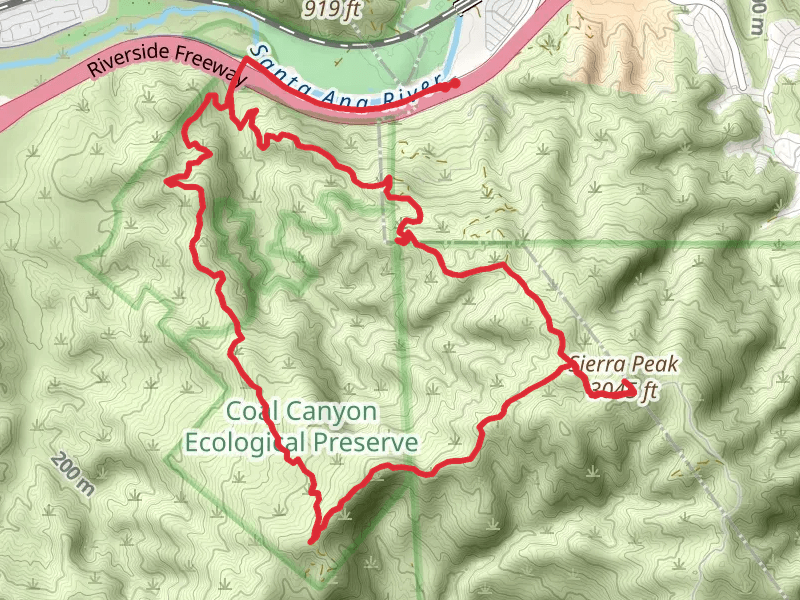 Pipeline, Sierra Peak and Coal Canyon Loop Trail