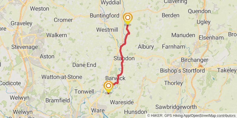 Hertfordshire Way alt 7 Map