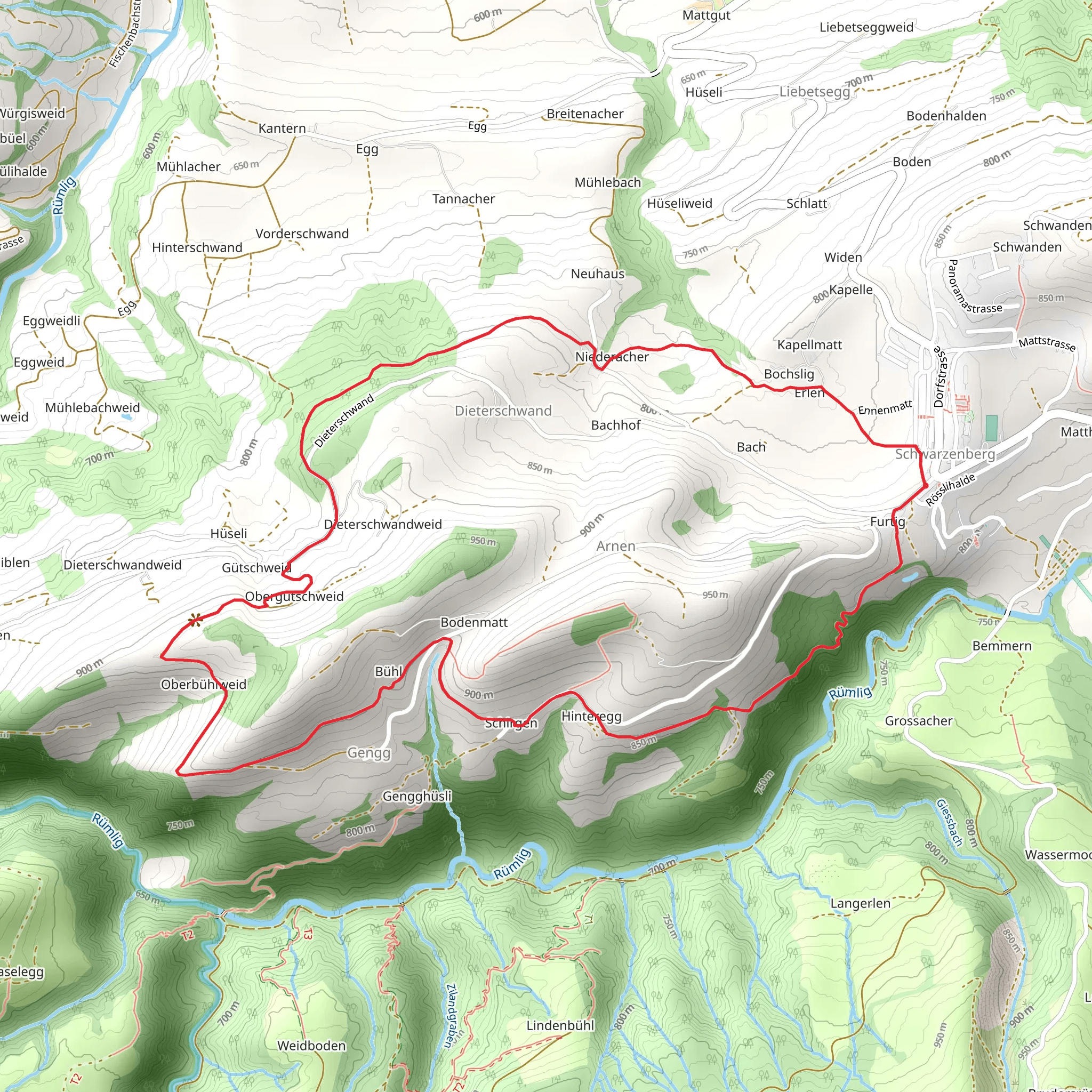 Grosse Welt Loop - Schwarzenberg mobile static map