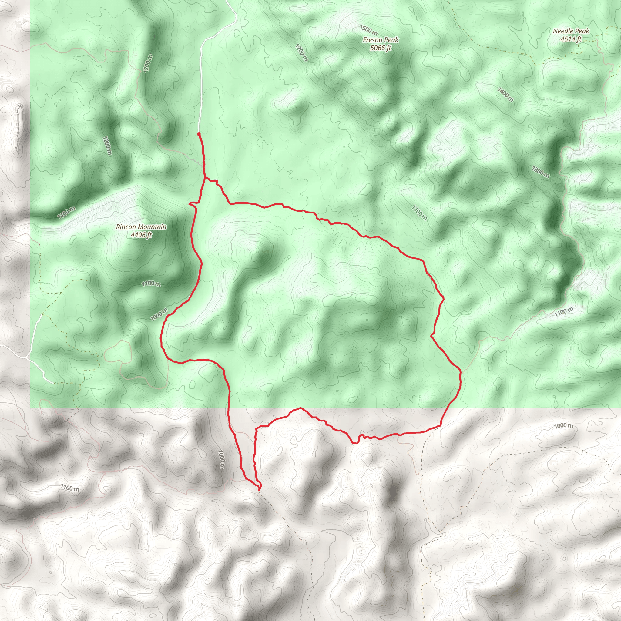 Fresno Canyon Road, Chimney Rock Cutoff Trail and Old Government Road Loop mobile static map