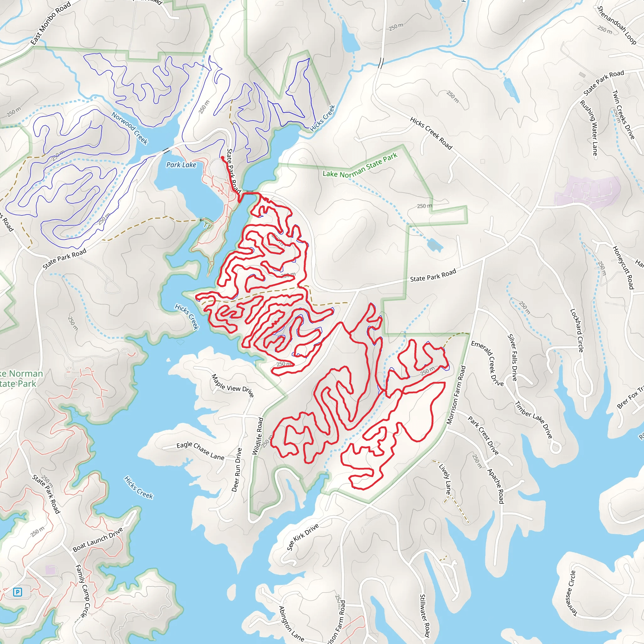 Laurel Loop and Wildlife Loop mobile static map