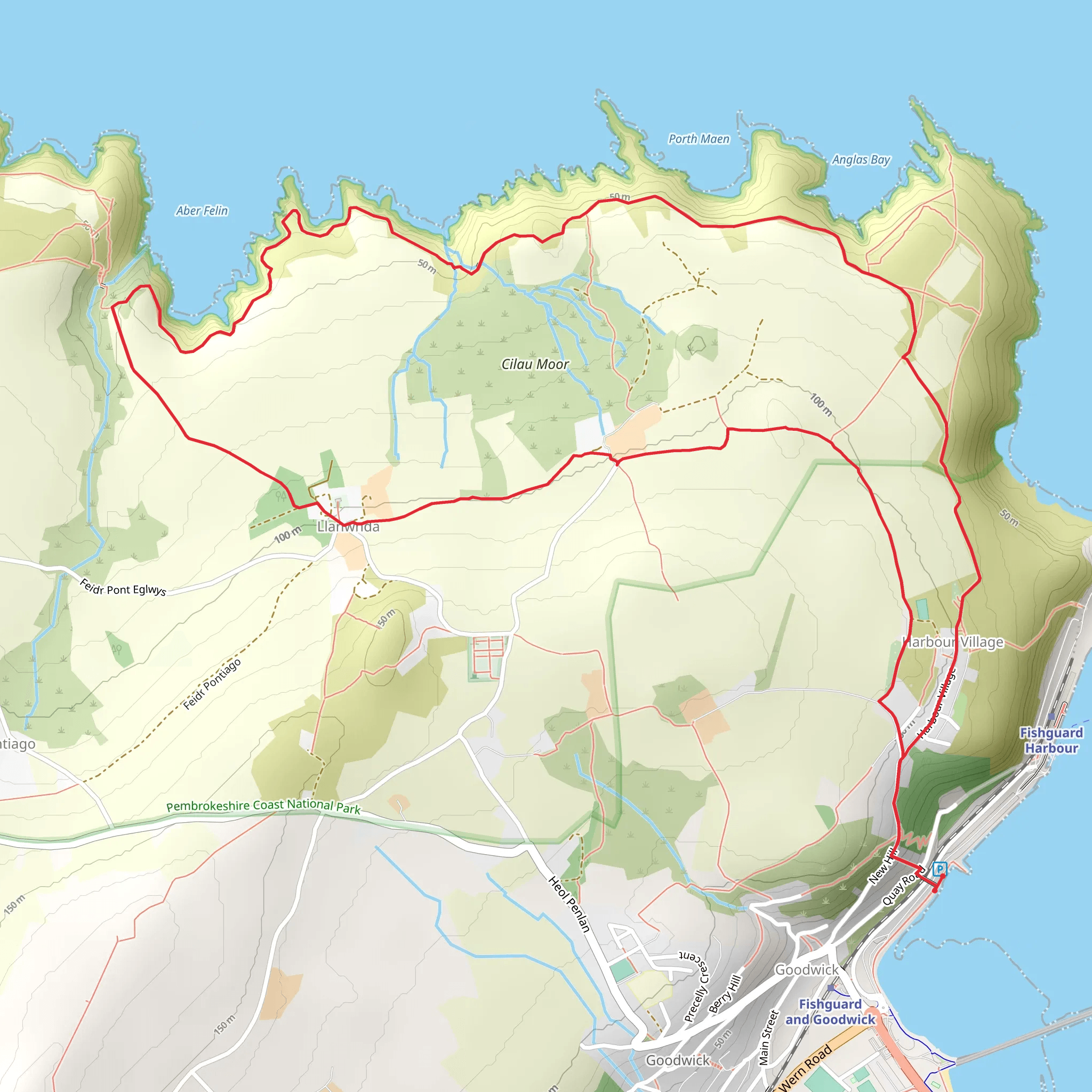 Llanwnda - Goodwick mobile static map