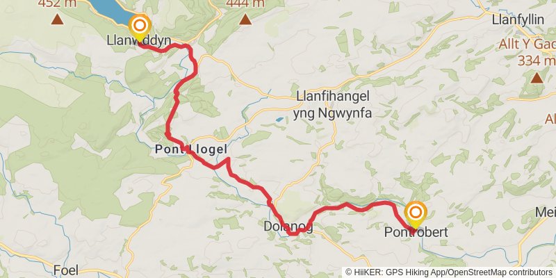 Cross Britain Way stage 19 Map