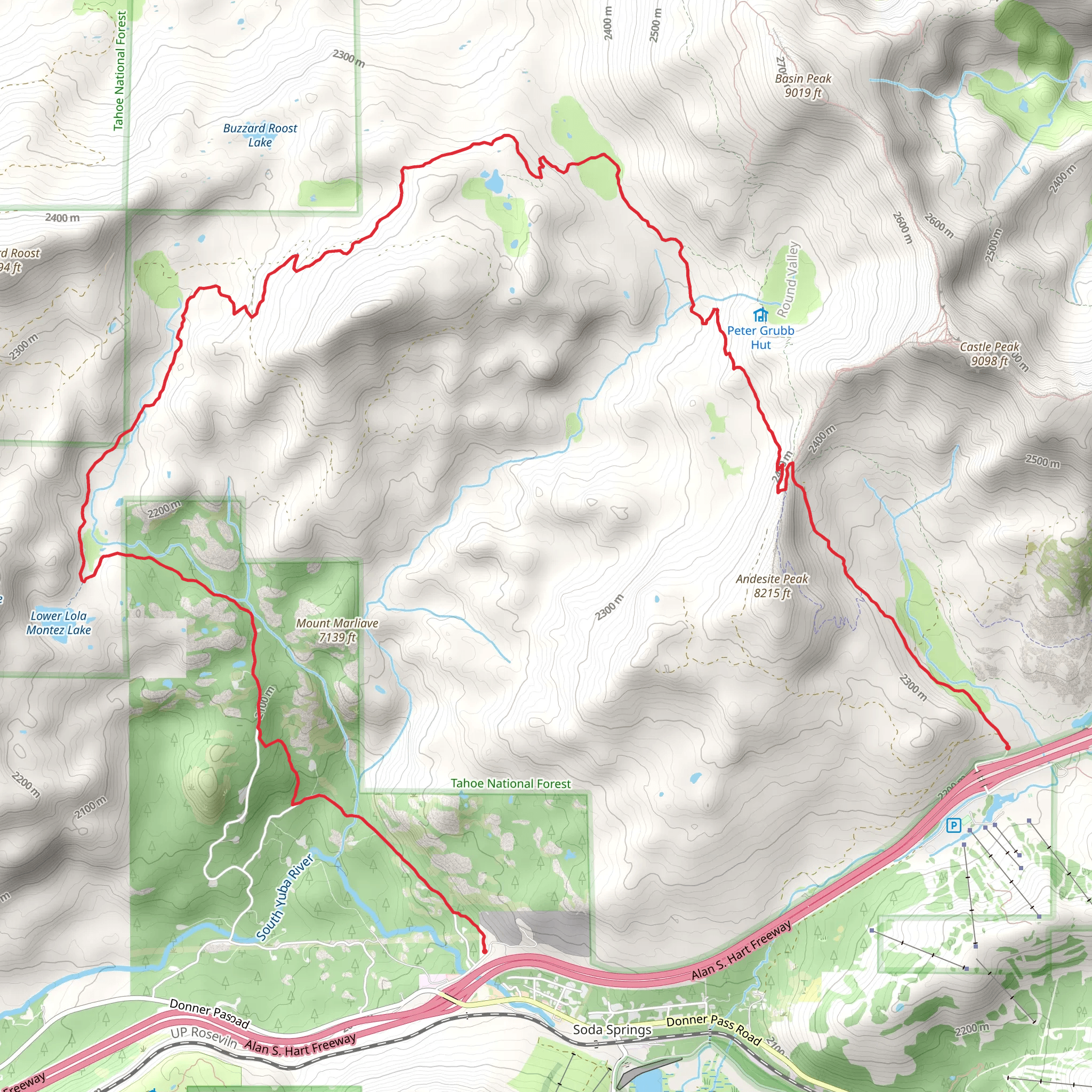 Hole in the Ground Trail mobile static map