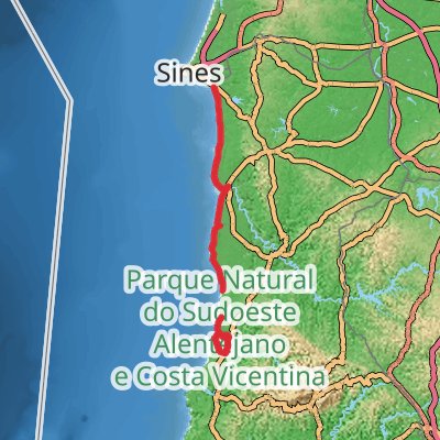 Rota Vicentina (Fishermen’s Trail) 9-Day Gentle Tour (Hillwalk Tours) mobile static map