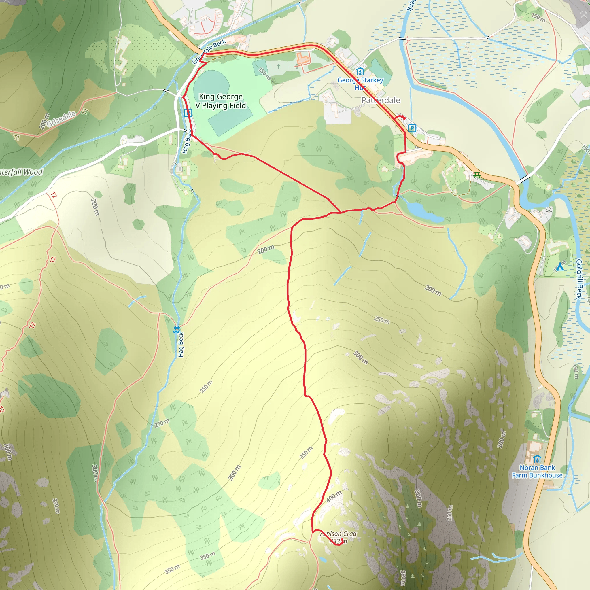 Arnison Crag Walk - Patterdale mobile static map