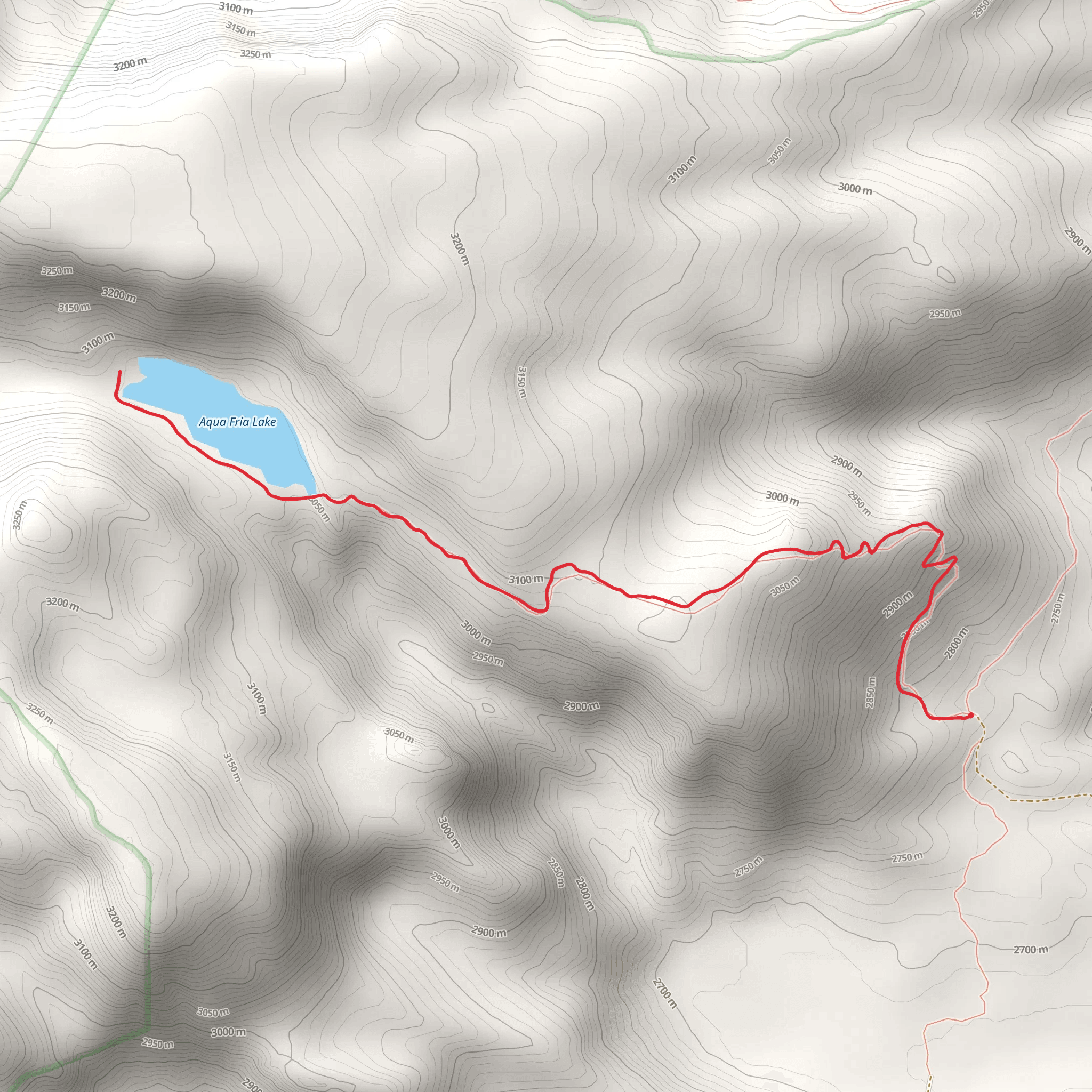 Aqua Fria Lake Trail mobile static map