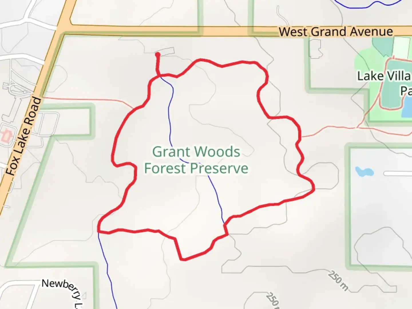 An image depicting the trail West Grand Avenue Loop and its surrounding area.
