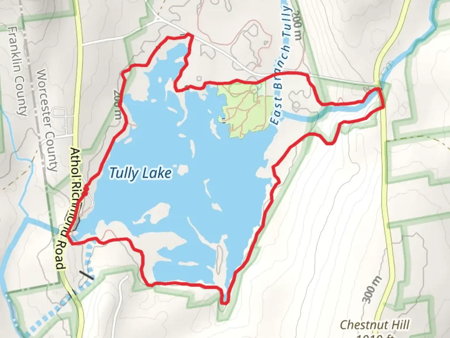 An image depicting the trail Tully Lake Trail and its surrounding area.