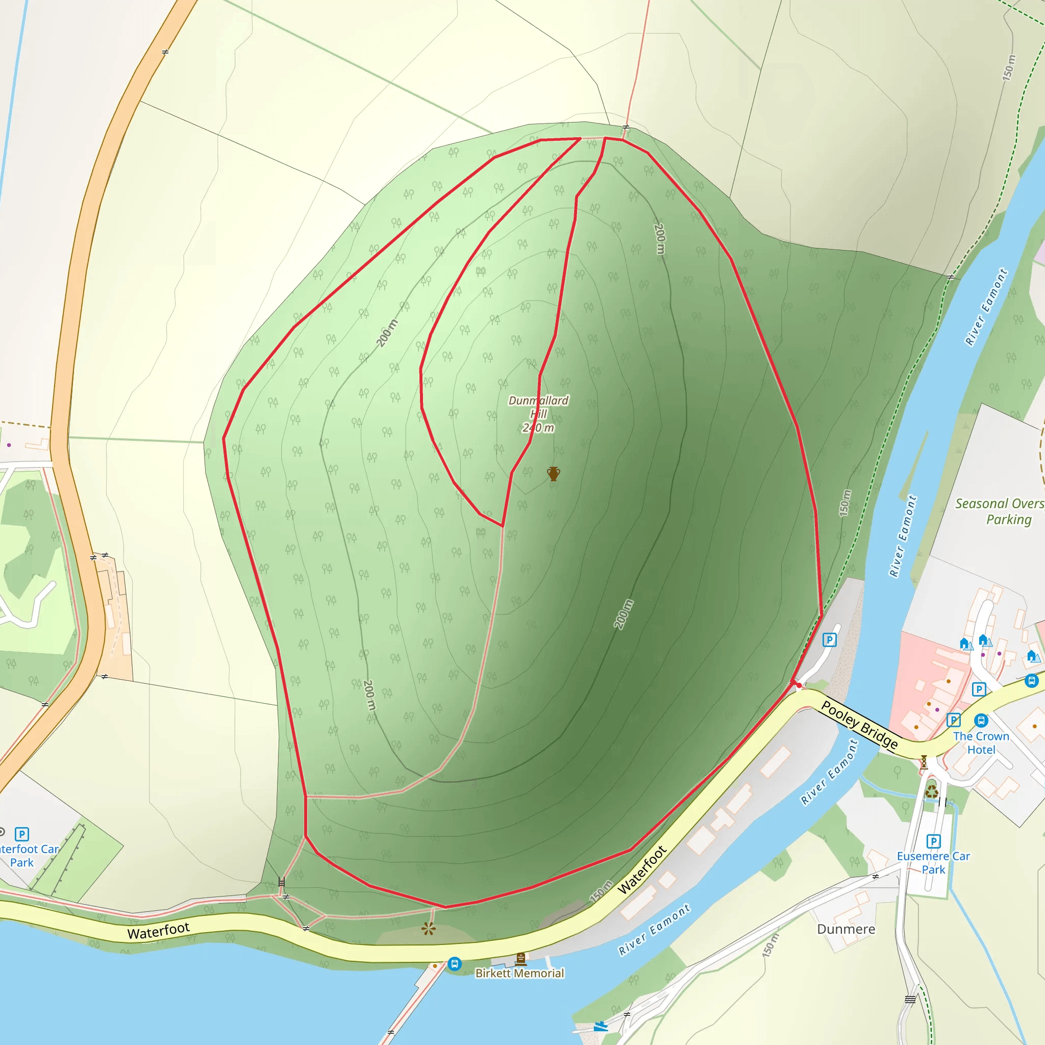 Dunmallard Hill Loop mobile static map