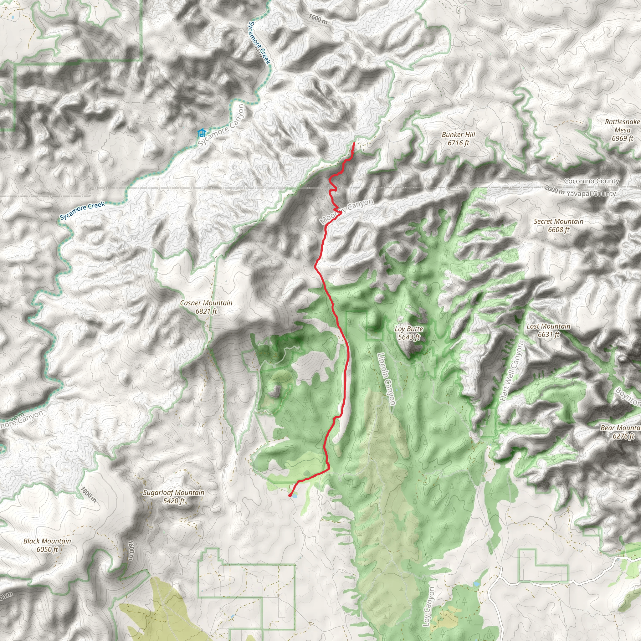 Mooney Trail mobile static map