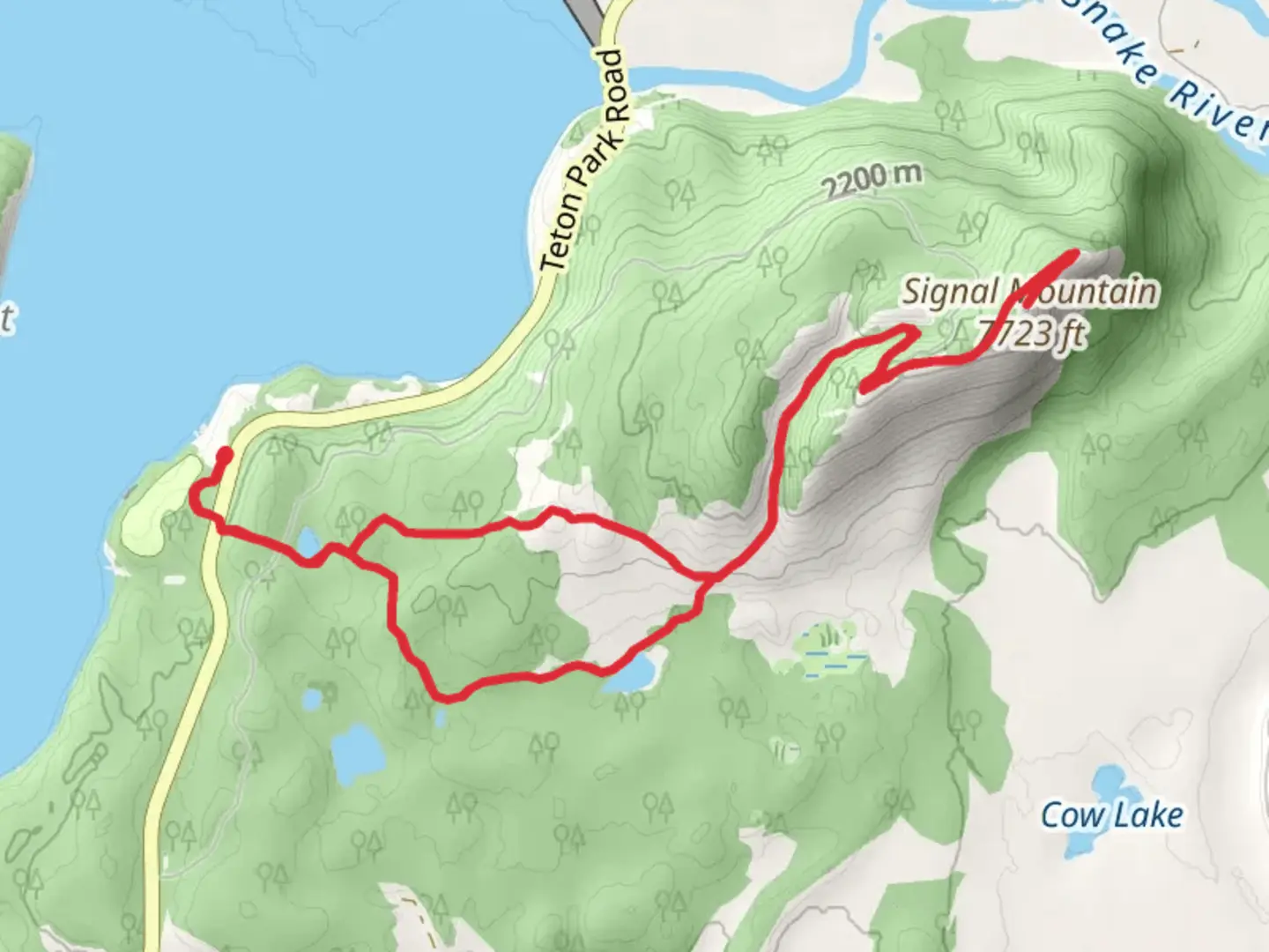 An image depicting the trail Signal Mountain Loop Trail - Signal Mountain Campground and its surrounding area.