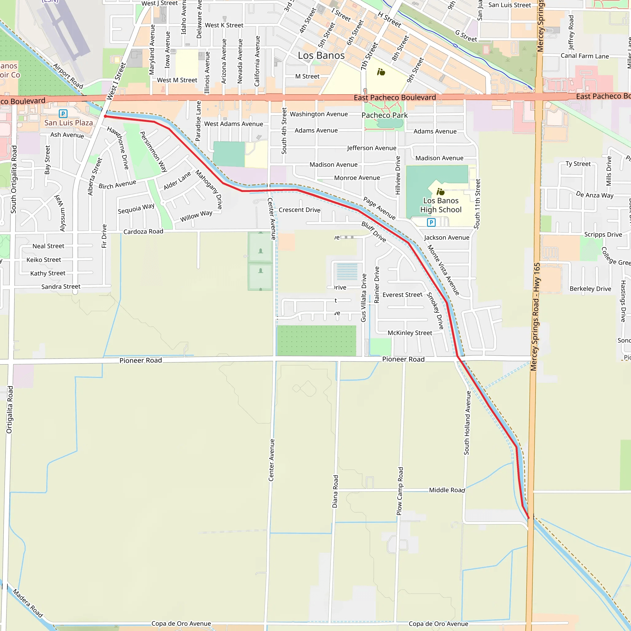 Canal Trail mobile static map