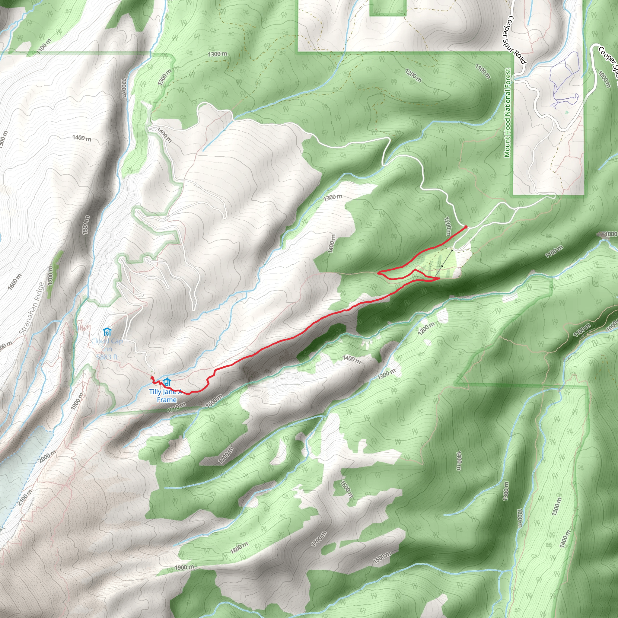 Polallie Ridge via Tilly Jane Ski Trail mobile static map