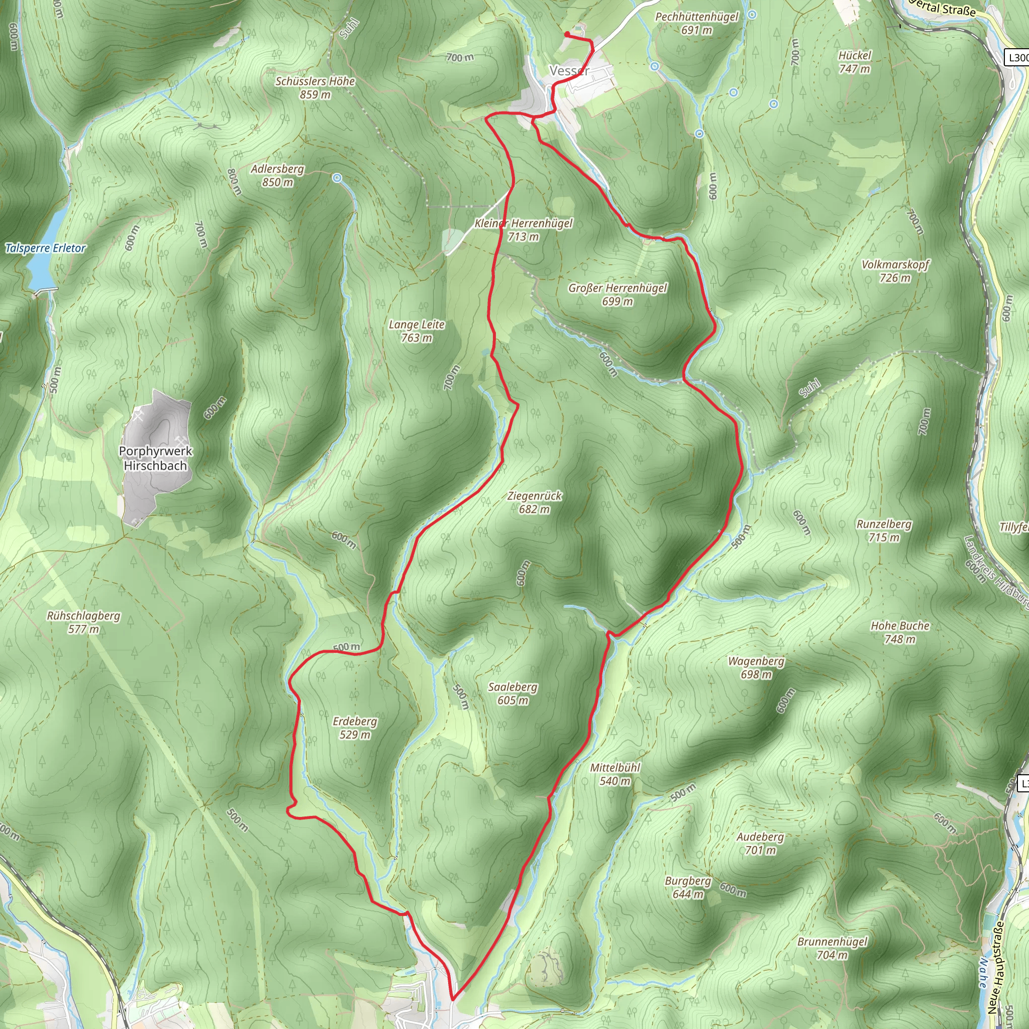 Saaleberg and Erdeberg Loop - Veeser mobile static map