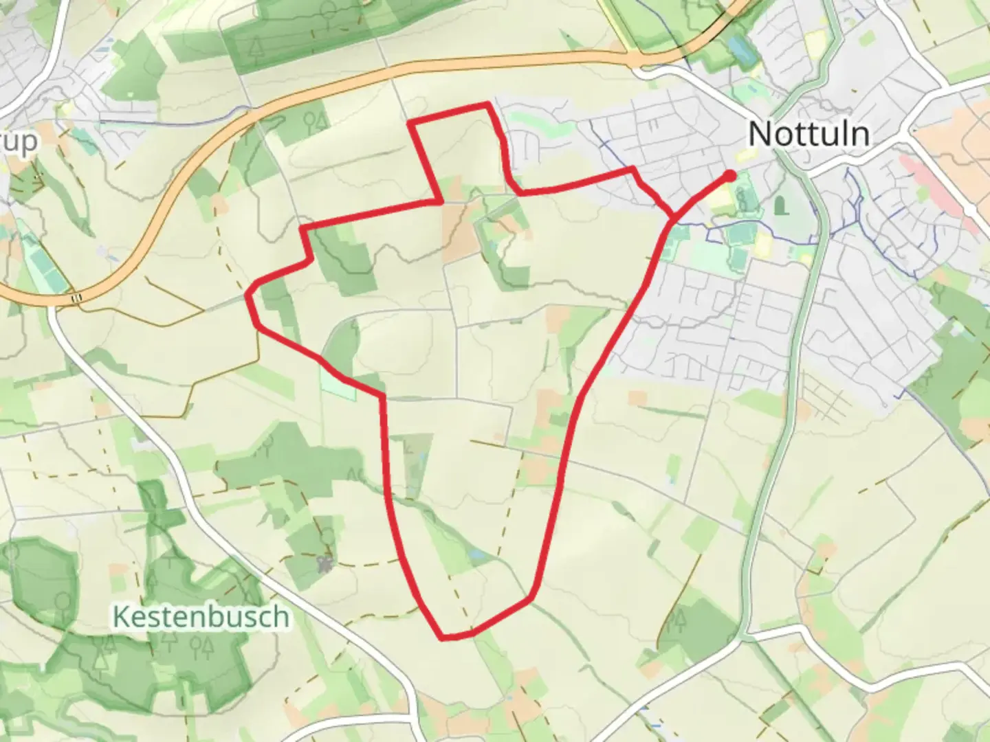 An image depicting the trail Stockum Loop and its surrounding area.