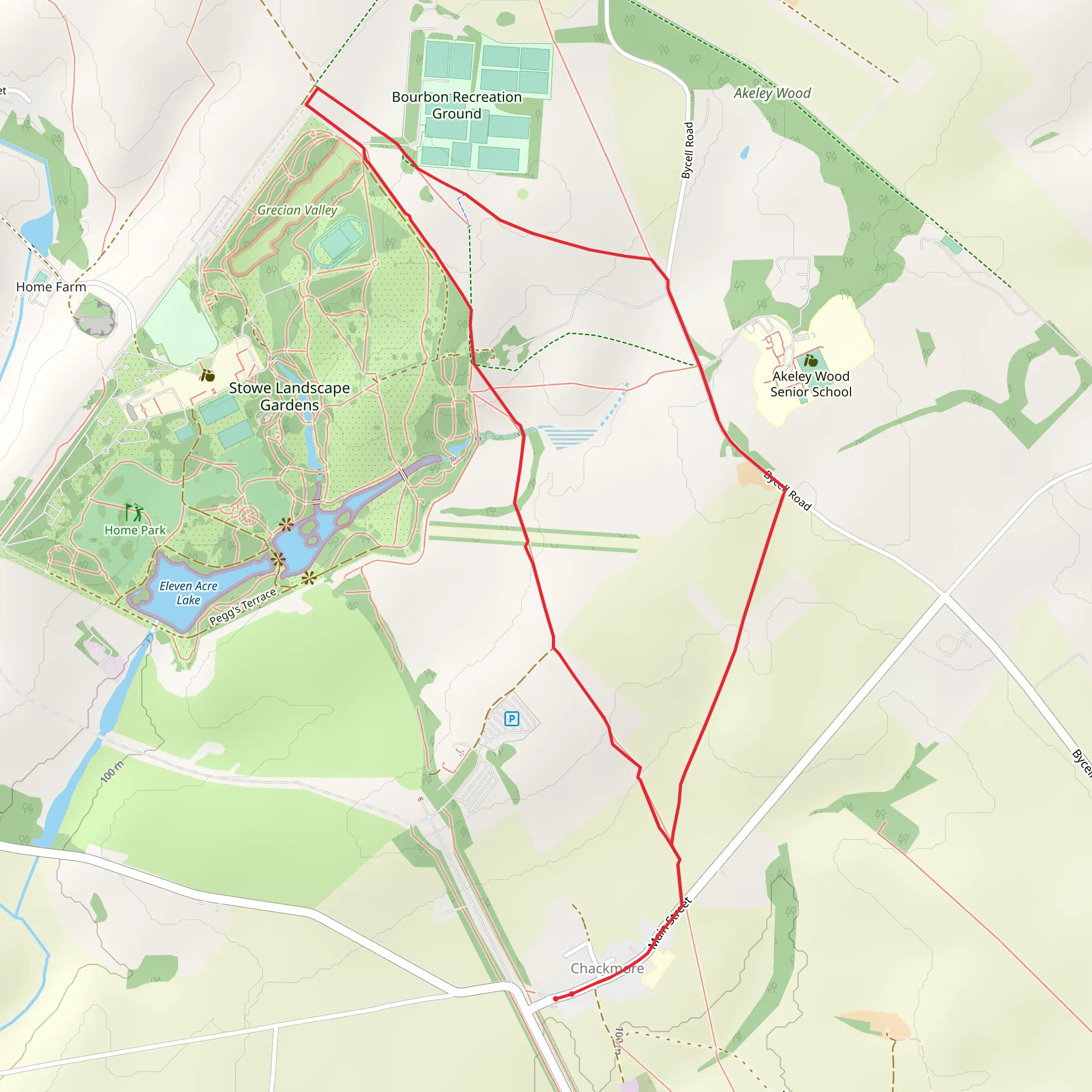 Chackmore Circular mobile static map