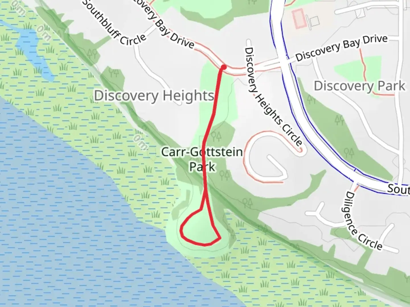 An image depicting the trail Carr Cottstein Park Walk and its surrounding area.