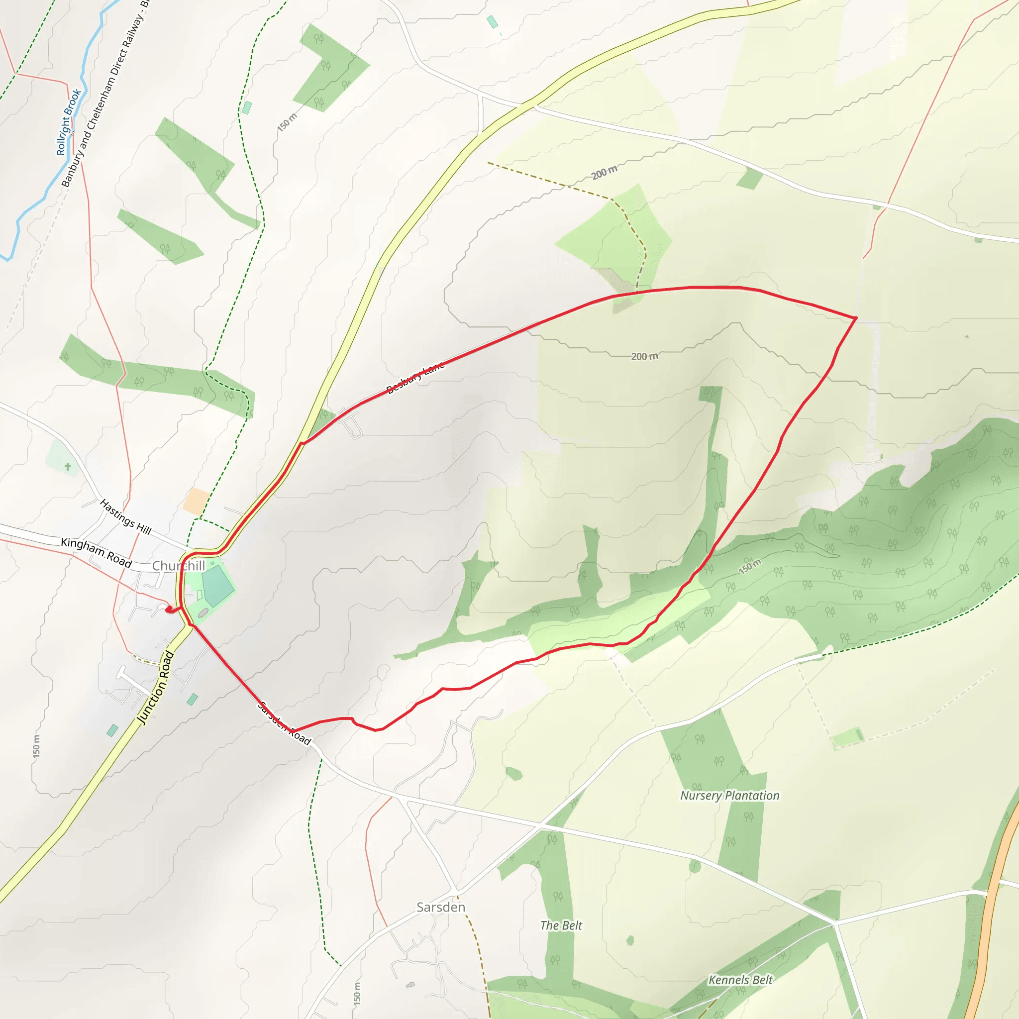 Churchill Country Park Loop mobile static map