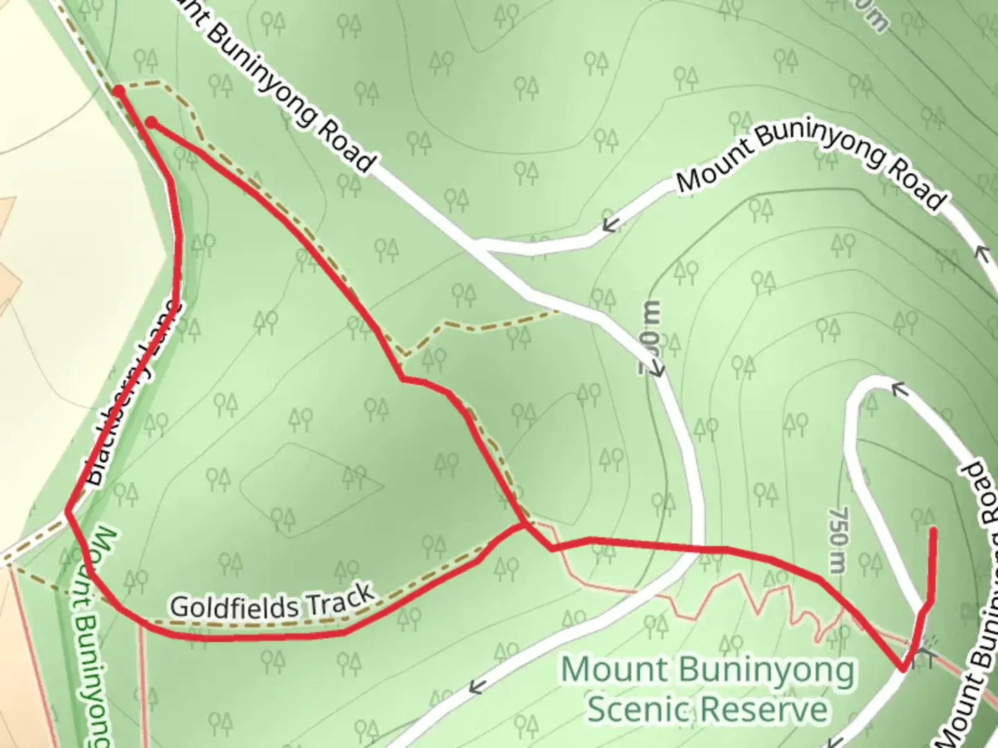 An image depicting the trail Mount Buninyong - Zigzag Summit Trail and its surrounding area.