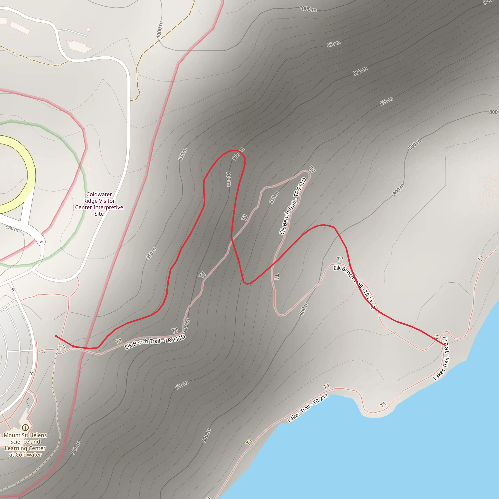 Elk Bench Trail mobile static map