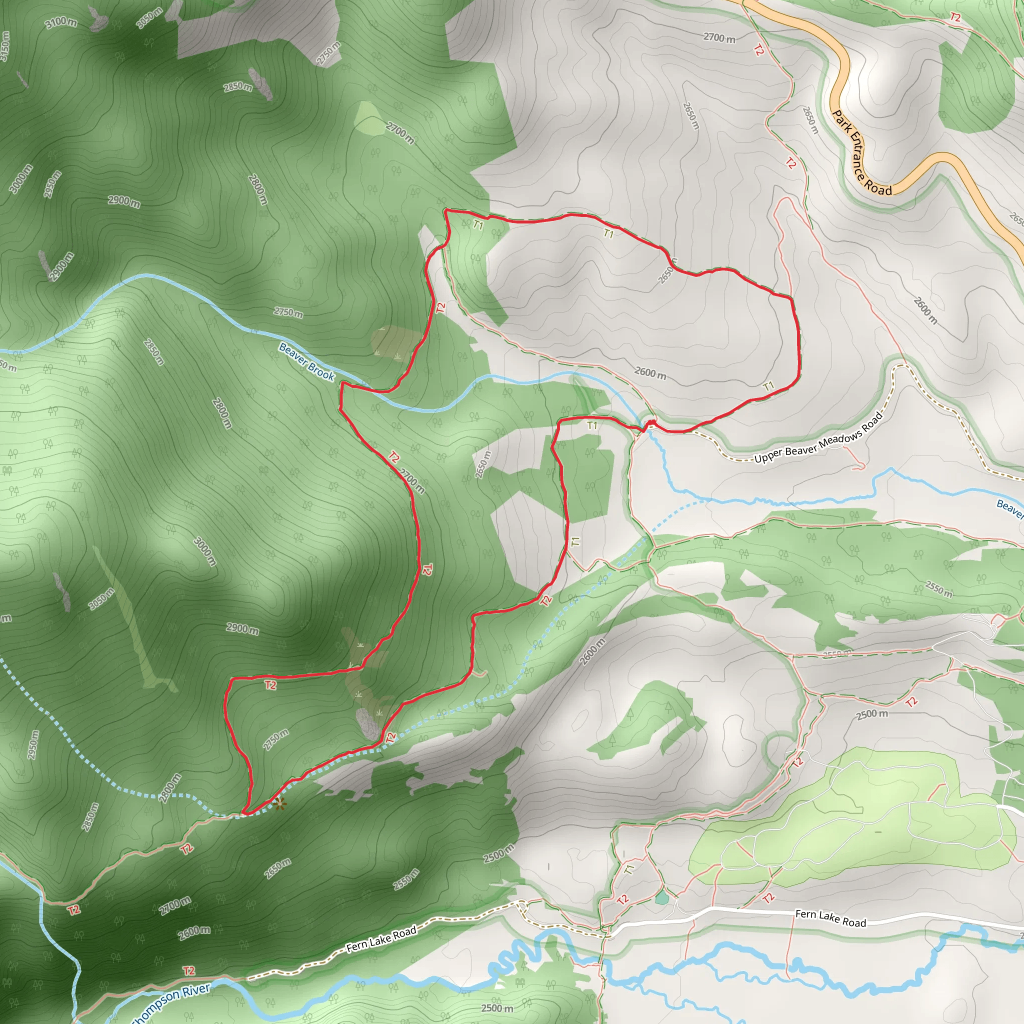 Beaver Mountain Loop Trail mobile static map