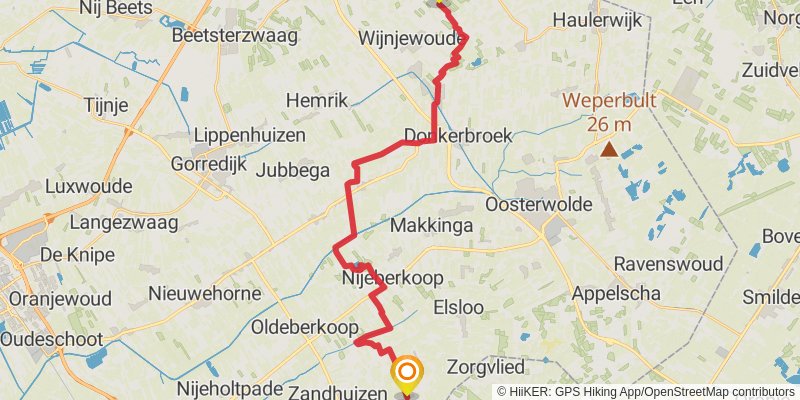 Friese Woudenpad stage 5 Map