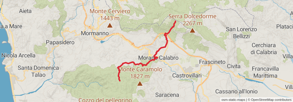Sentiero Italia - Calabria Section stage 35 Map