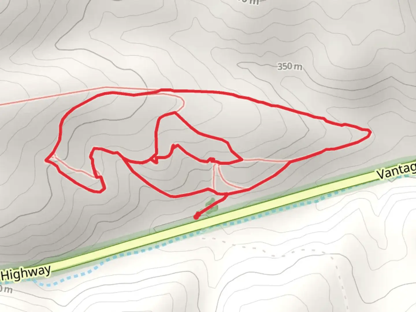 An image depicting the trail Ridge Trail and Trees of Stone Interpretive Trail Loop and its surrounding area.