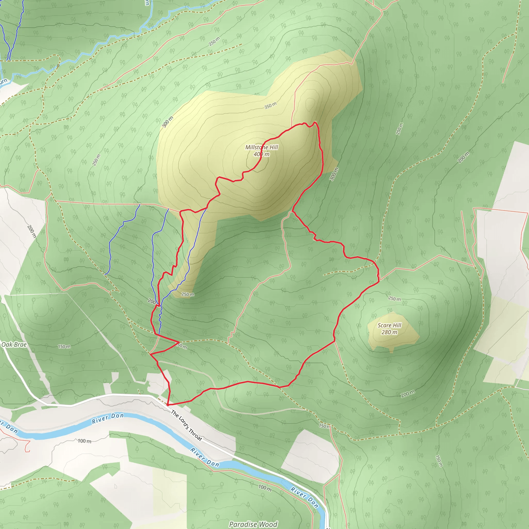 Millstone Hill Loop Trail mobile static map