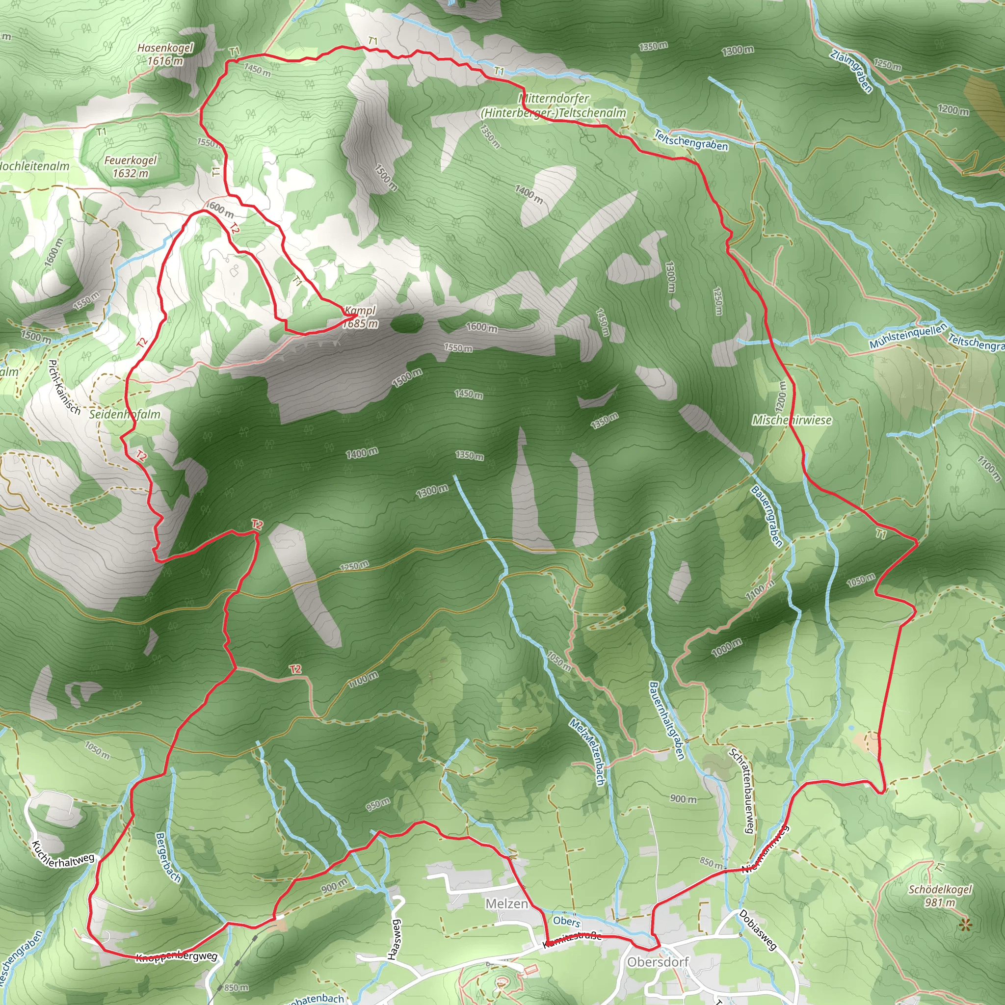 Obersdorf - Kampl Loop Trail mobile static map