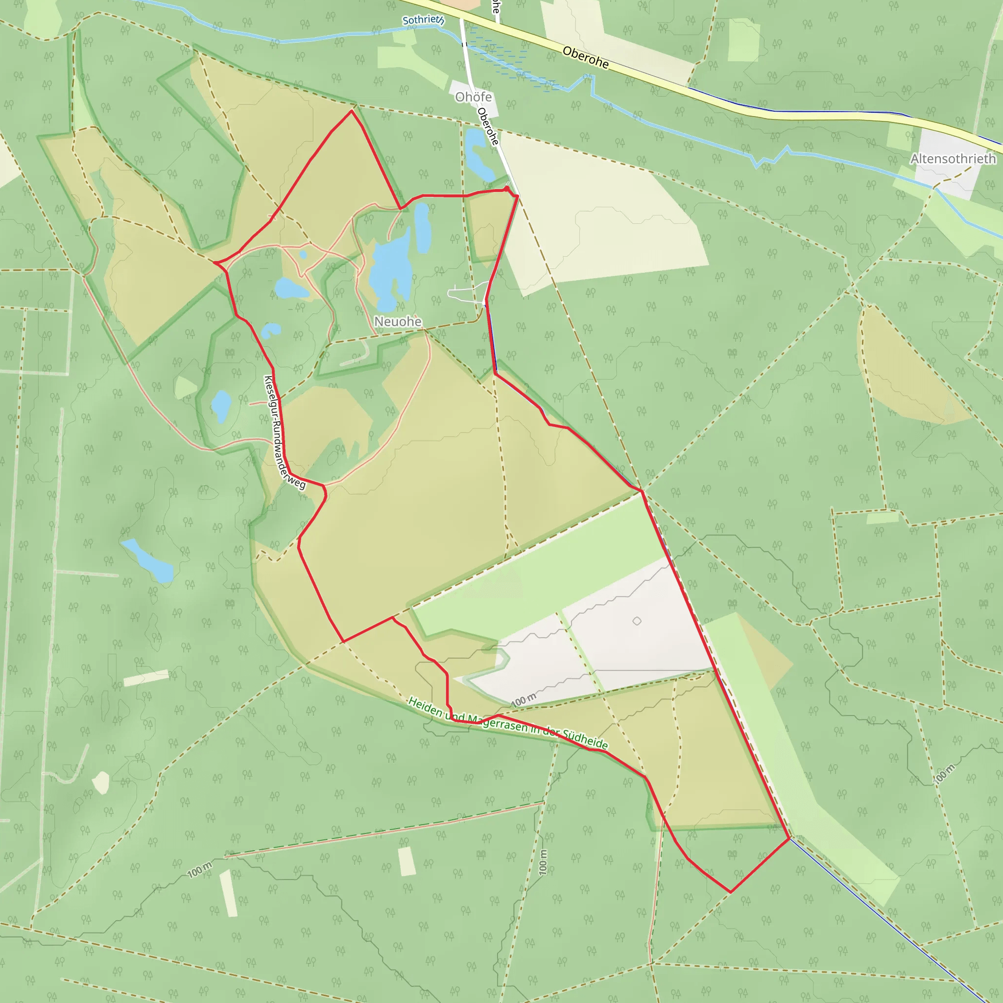 Kieselgur-Rundwanderweg mobile static map