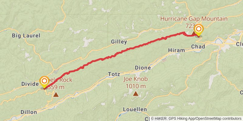 Great Eastern Trail (Incomplete) stage 80 Map