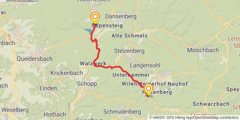 Pfälzer Jakobsweg Nordroute stage 4 Map