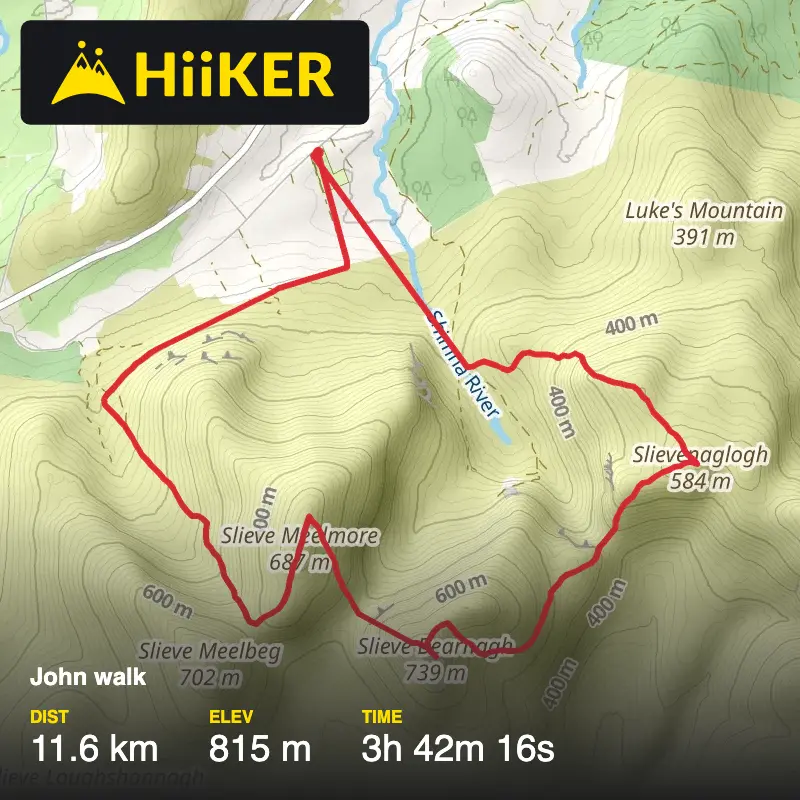 A map preview of the recording John walk .