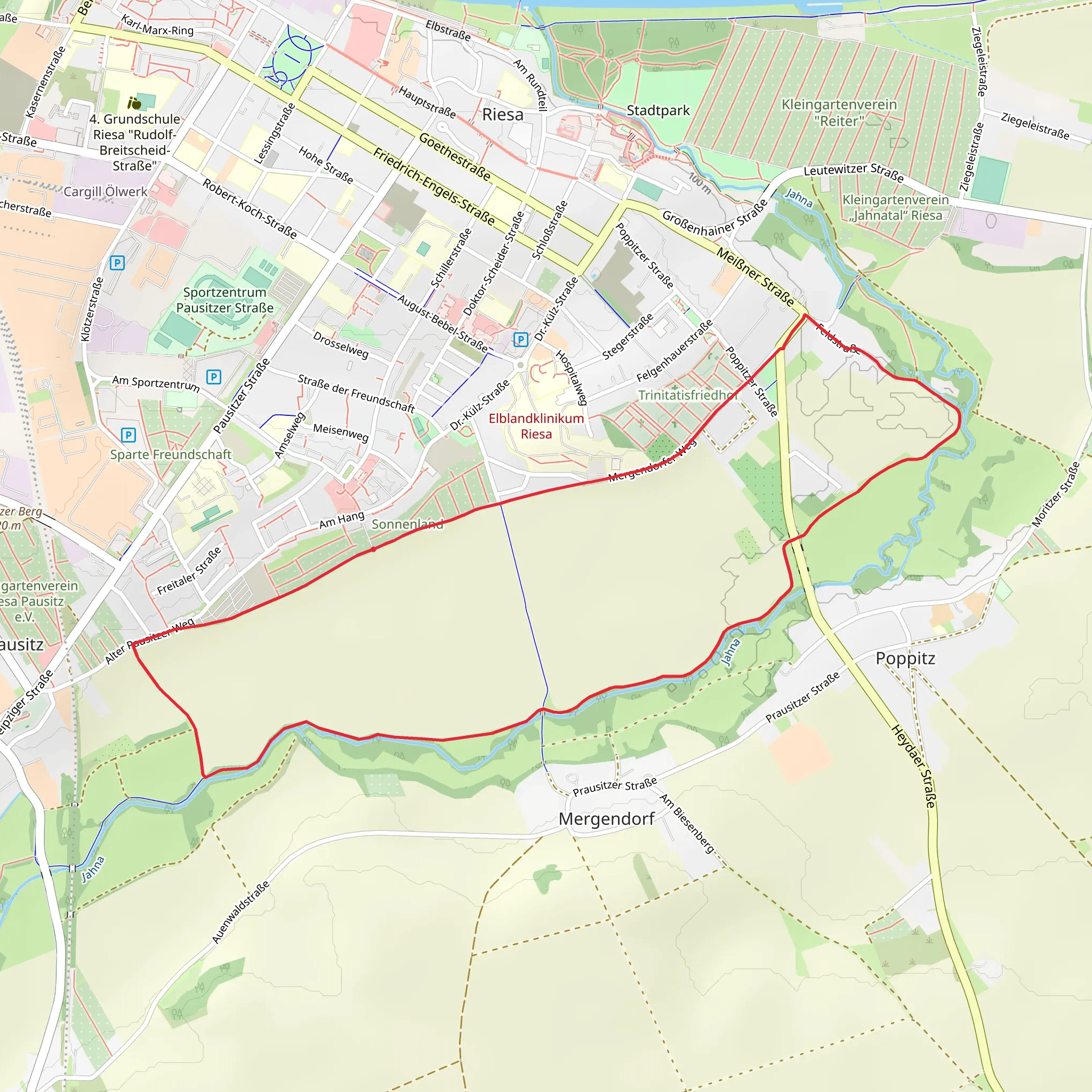 Pausitz Loop mobile static map