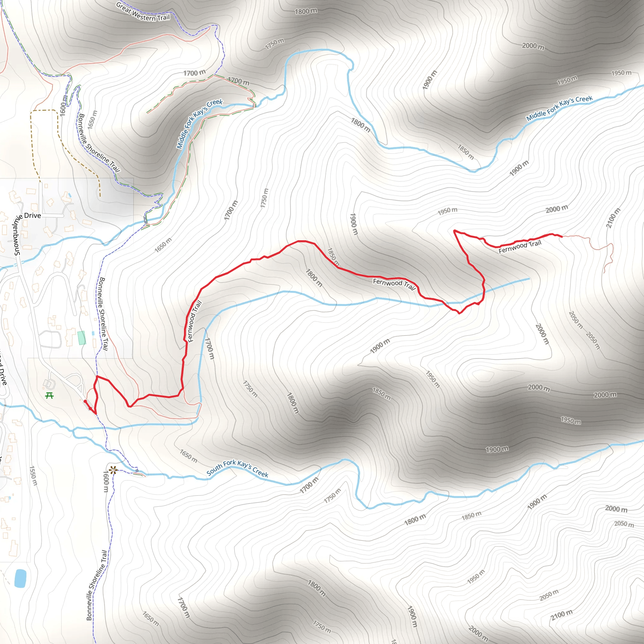 Fernwood Trail mobile static map