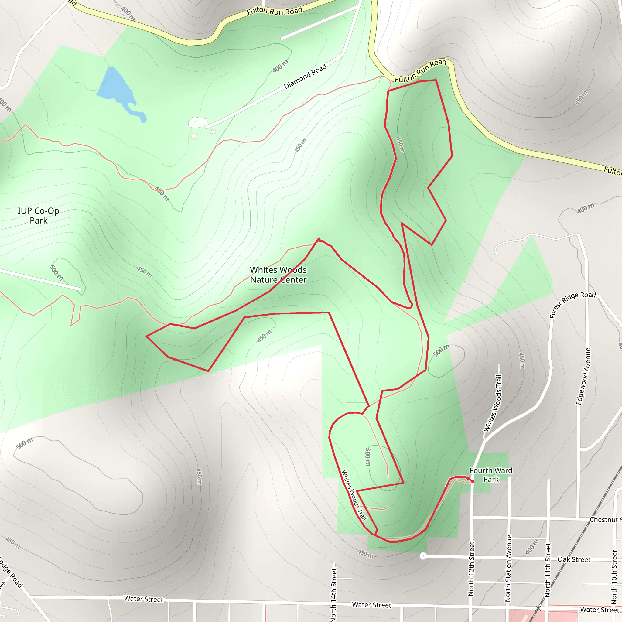 White Woods Nature Loop mobile static map