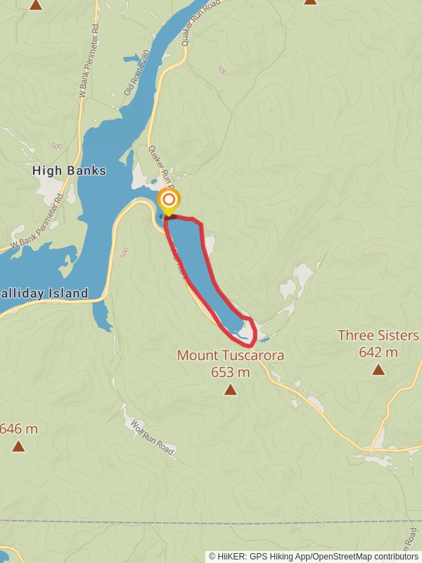 Quaker Lake Loop - Quaker Road mobile static map