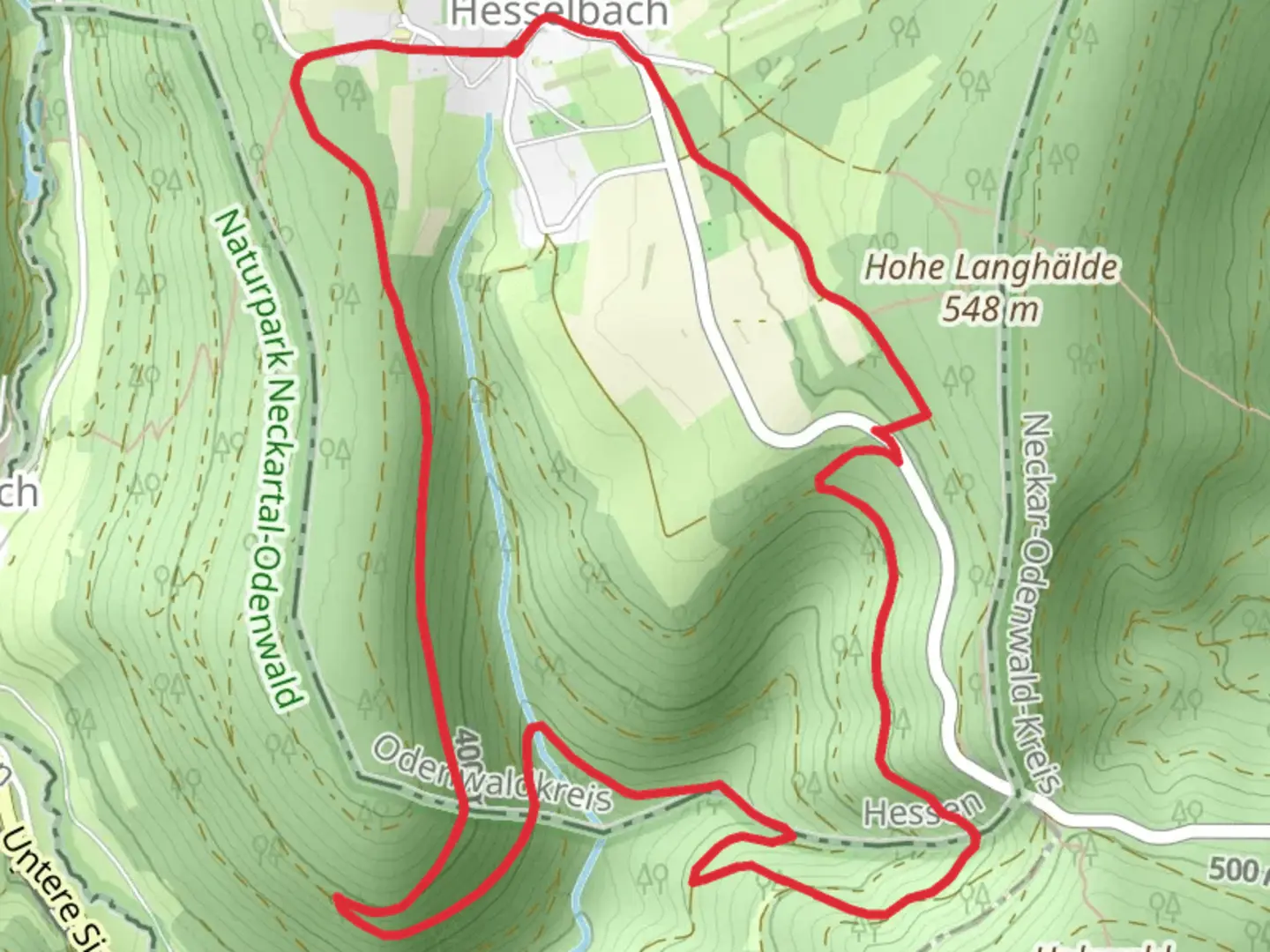 An image depicting the trail Westlicher Limesweg Loop and its surrounding area.