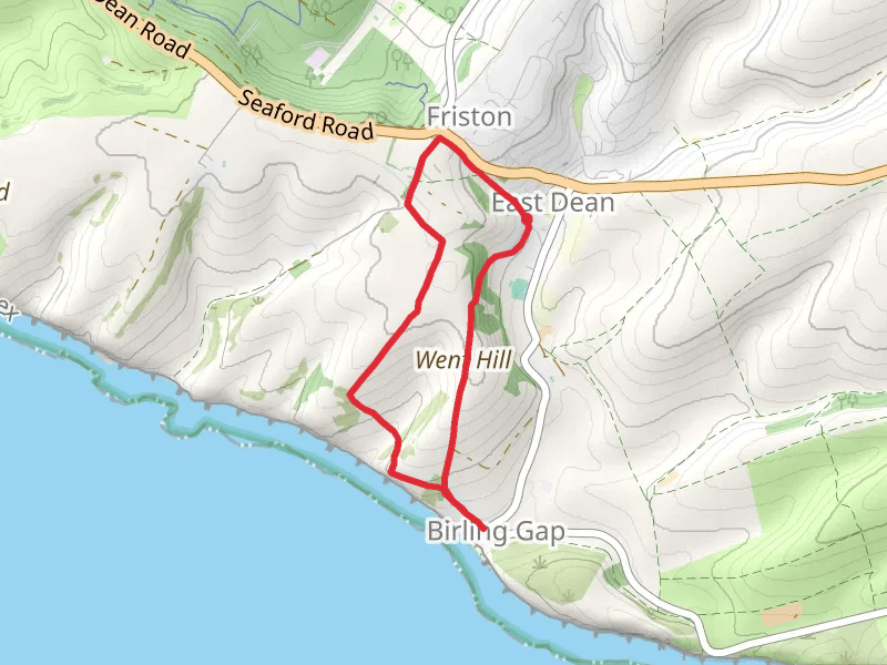 Birling Gap Walk from the Tiger Inn mobile static map