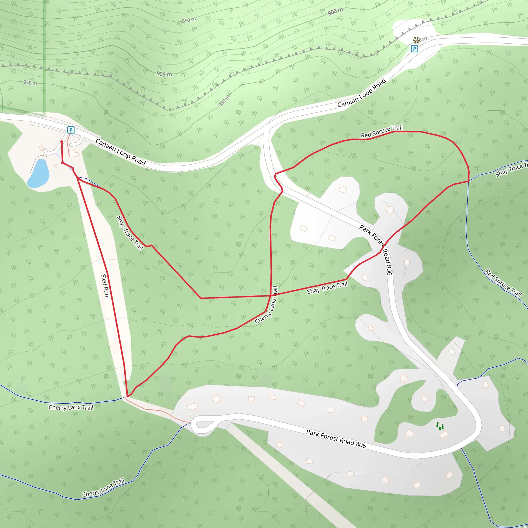 Shay Trace Trail Loop mobile static map