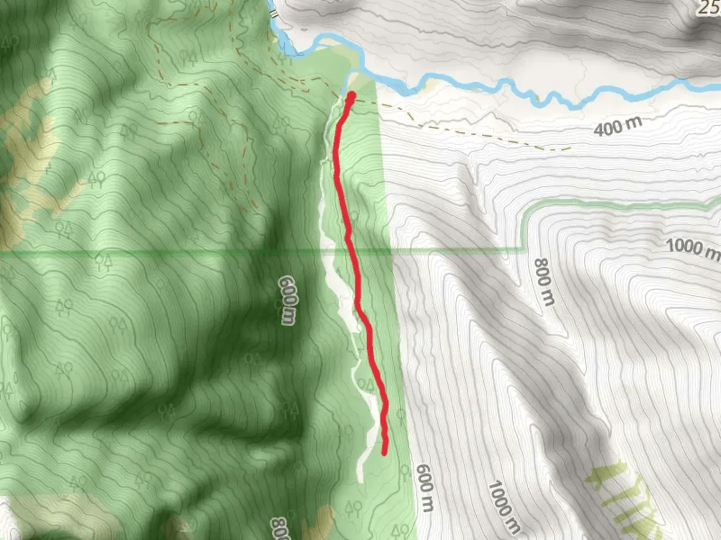 An image depicting the trail Kindy Creek Trail and its surrounding area.