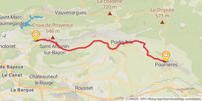 Camino Menton-Candanchu via Arles stage 16 Map
