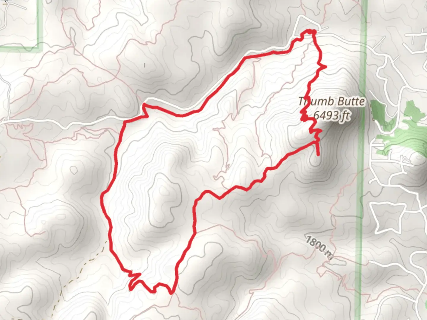 An image depicting the trail Miller Creek Trail and Prescott Circle Trail and its surrounding area.