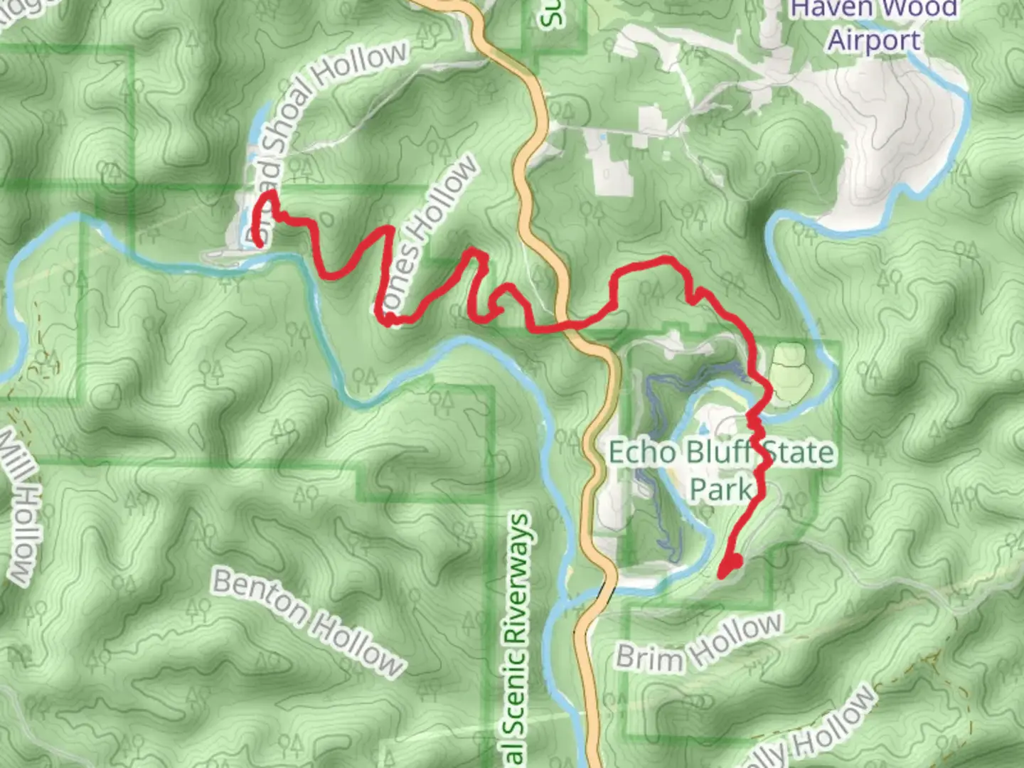 An image depicting the trail Current River Trail - Ozark Trail - Upper Current Section and its surrounding area.
