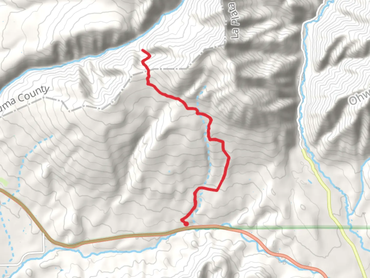 An image depicting the trail Old Gold Run Trail via Starvation Creek and its surrounding area.