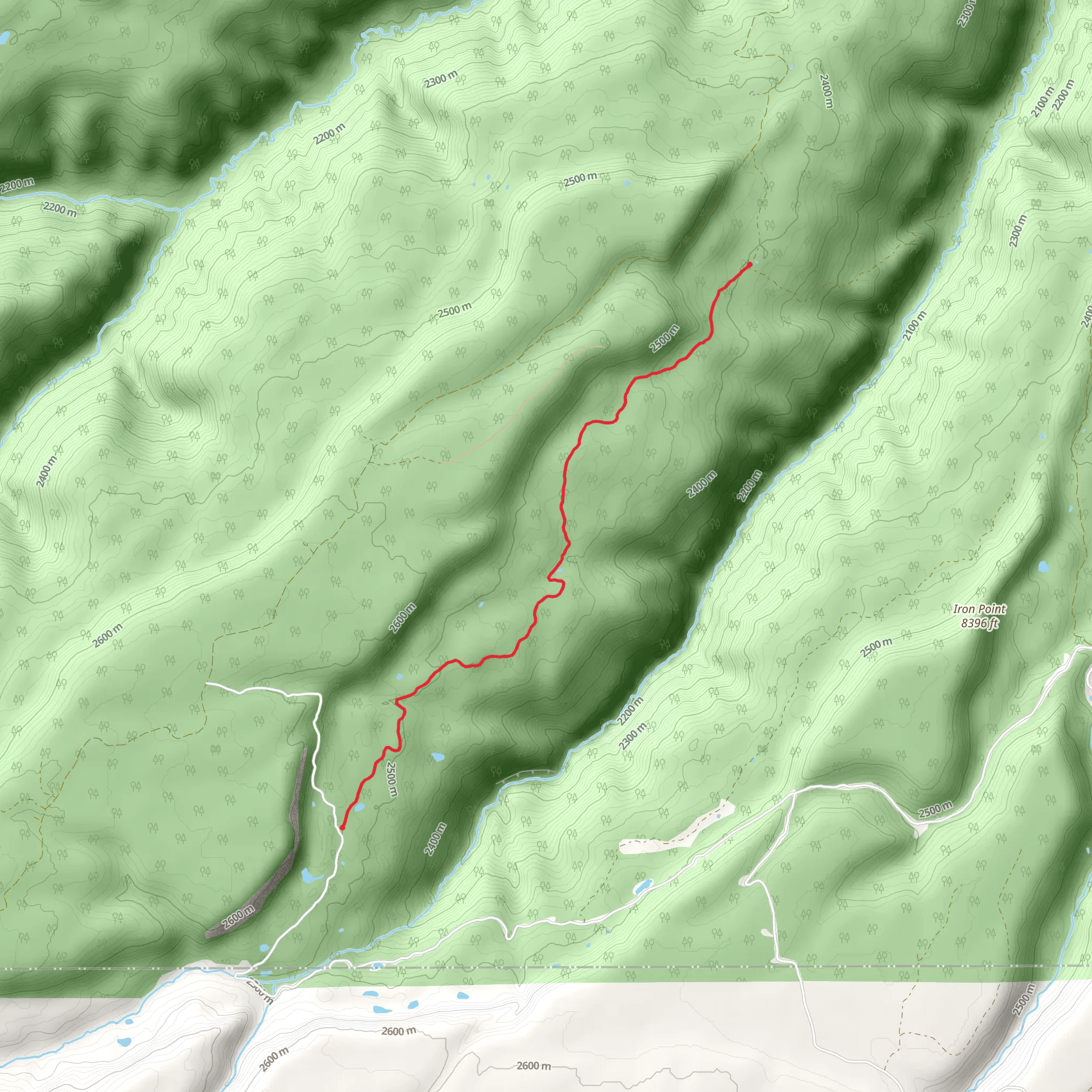 Love Mesa Bench Trail mobile static map