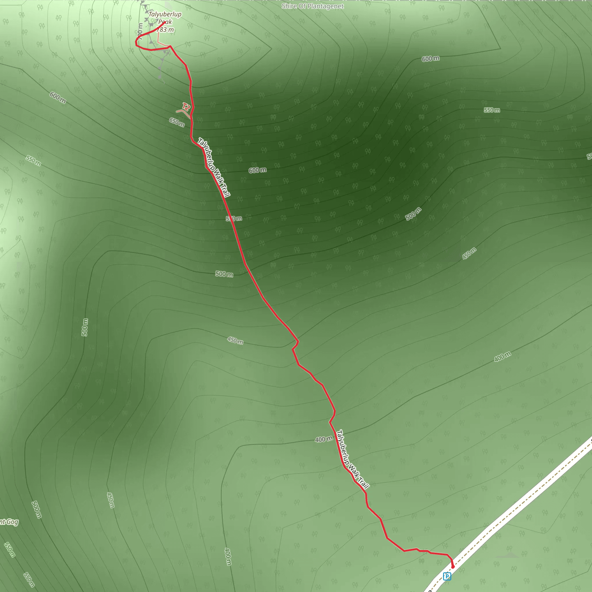 Talyuberlup Walk mobile static map